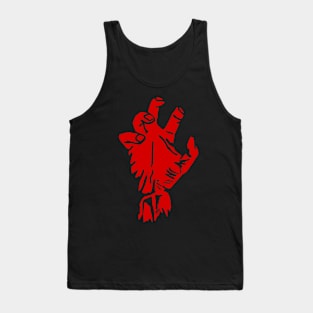 Creepy red hand Tank Top